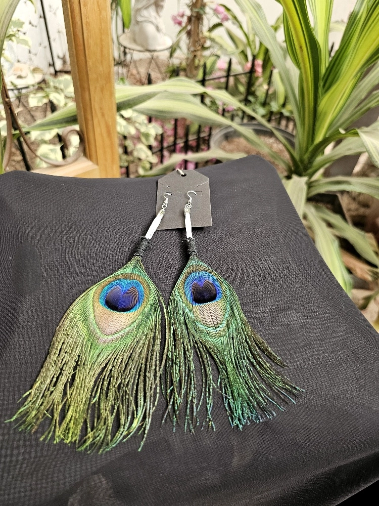 Peacock Feather Earrings